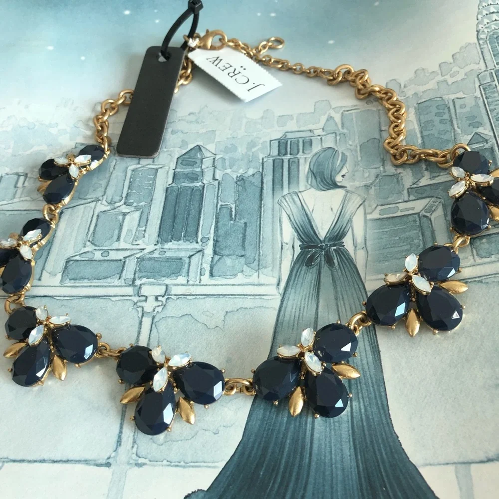 J.Crew Factory Floral Statement Necklace